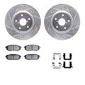 Dynamic Friction Co 7312-13038, Rotors-Drilled, Slotted-SLV w/3000 Series Ceramic Brake Pads incl. Hardware, Zinc Coat 7312-13038